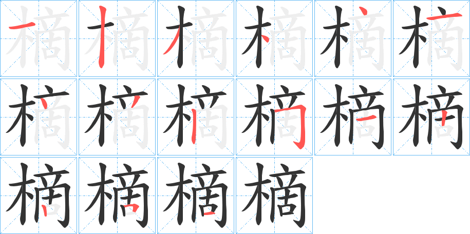 樀字的分步写法