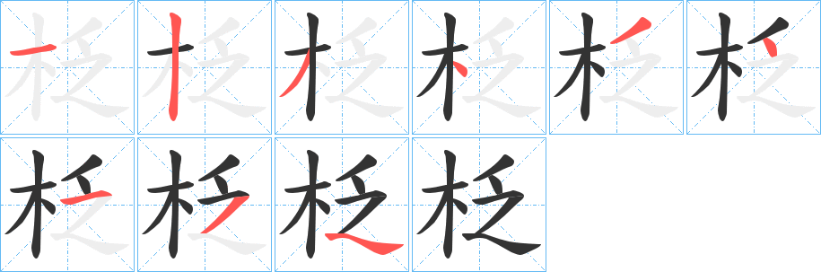 柉字的分步写法