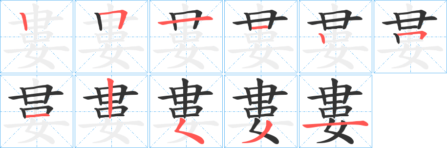 婁字的分步写法