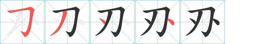 刅字的分步写法