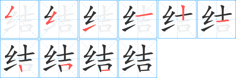 结字的分步写法