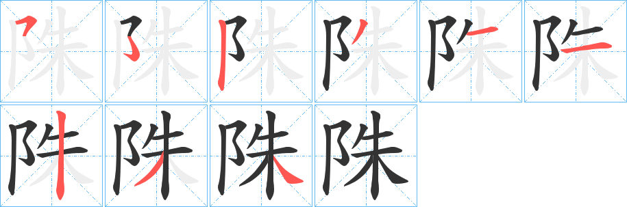 陎字的分步写法
