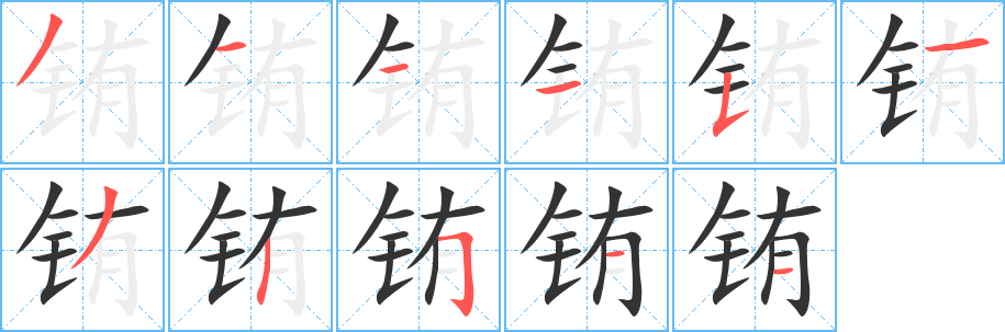 铕字的分步写法
