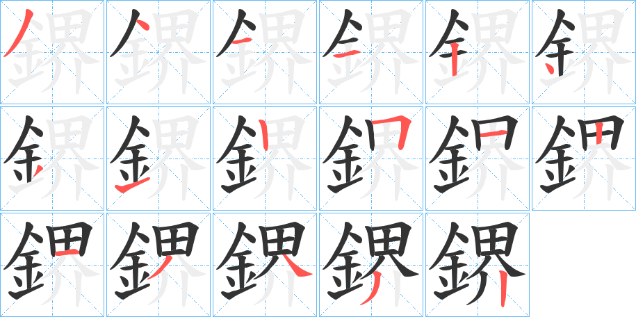 鎅字的分步写法