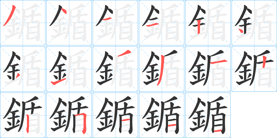 鍎字的分步写法