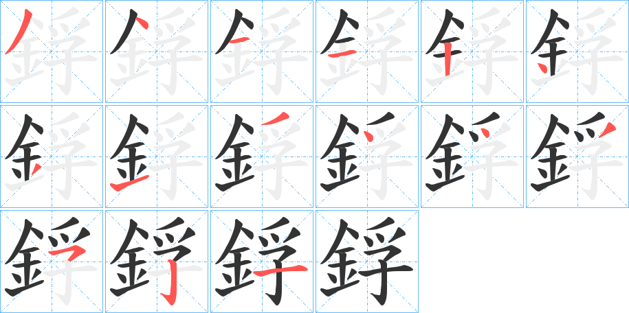 鋢字的分步写法