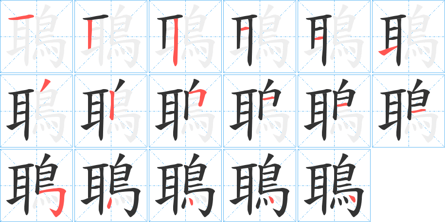 鵈字的分步写法