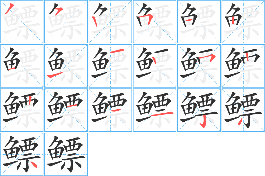 鳔字的分步写法
