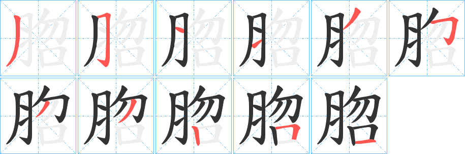 脗字的分步写法