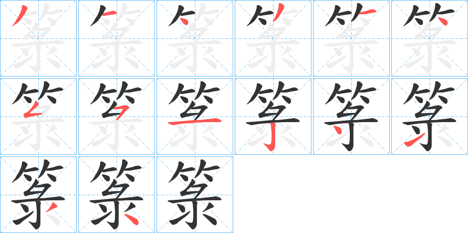 箓字的分步写法